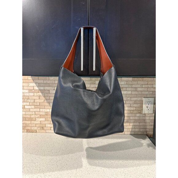 Dooney & Bourke Logo Lock Hobo Shoulder Bag Leather - Picture 2 of 4